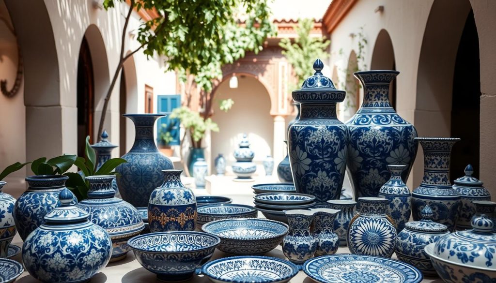 Fes ceramic art blue and white color palette Fes ceramic art blue and white color palette