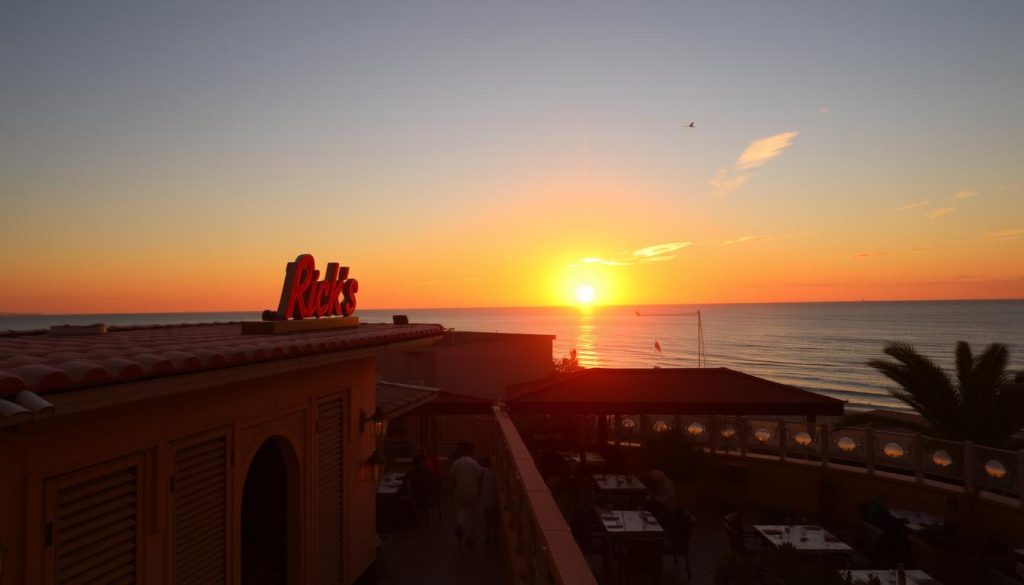 Rick's Cafe Casablanca sunset view Rick's Cafe Casablanca sunset view