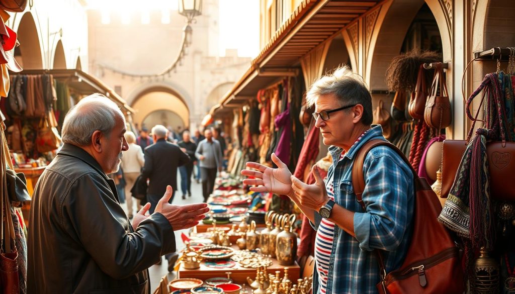 Tangier Artisanal Market bargaining Tangier Artisanal Market bargaining