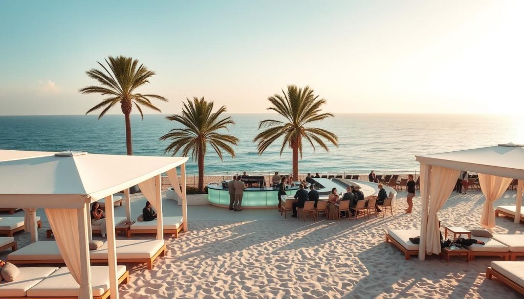 Tangier beach club VIP area Tangier beach club VIP area