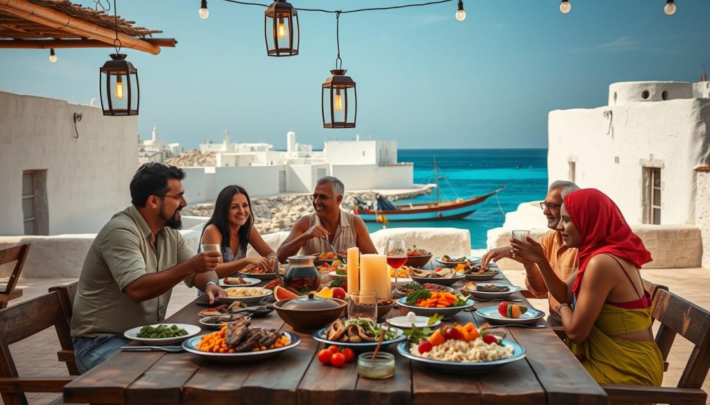 family dining in Djerba family dining in Djerba