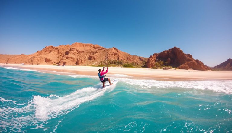 Go kitesurfing or windsurfing at Plage de Sidi Mahrez