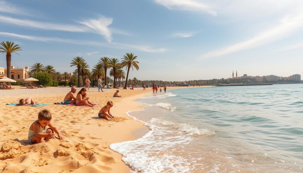 Monastir beach with families Monastir beach with families