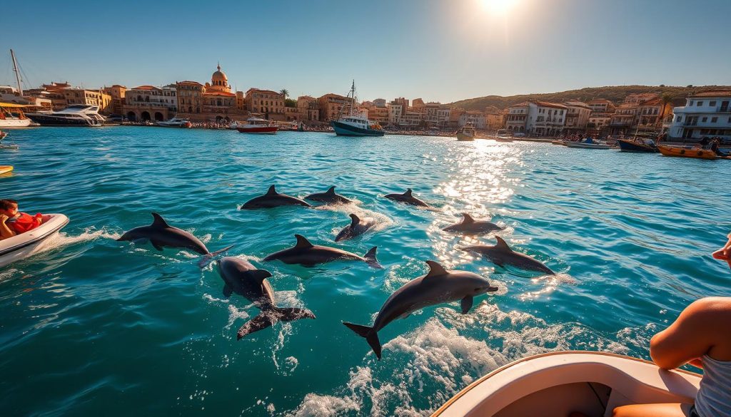 Monastir harbor dolphin watching Monastir harbor dolphin watching