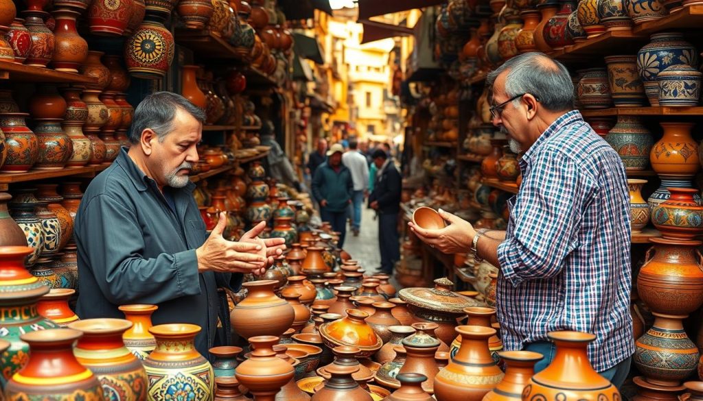 Nabeul pottery market bargaining Nabeul pottery market bargaining
