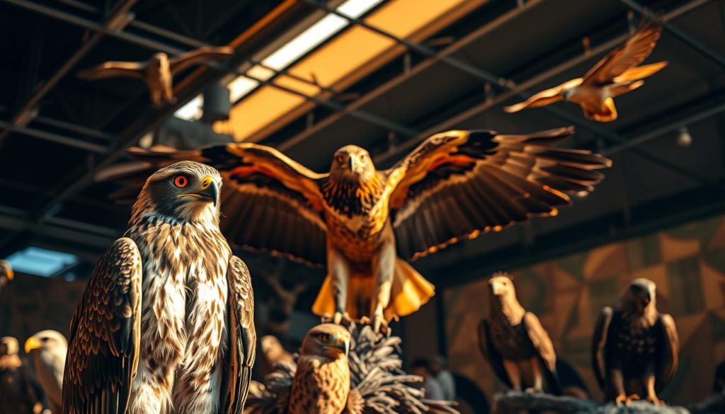 Ribat bird of prey exhibit Ribat bird of prey exhibit
