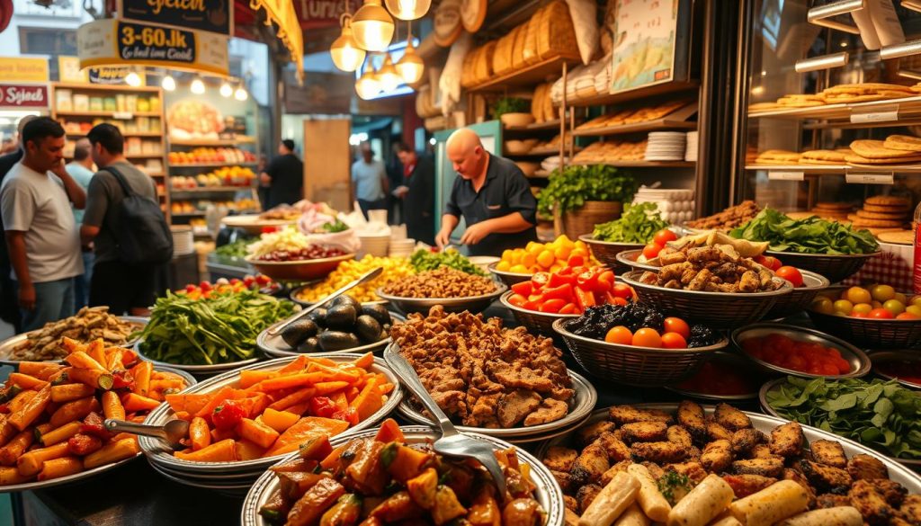Vegetarian options in Medina food stalls Vegetarian options in Medina food stalls