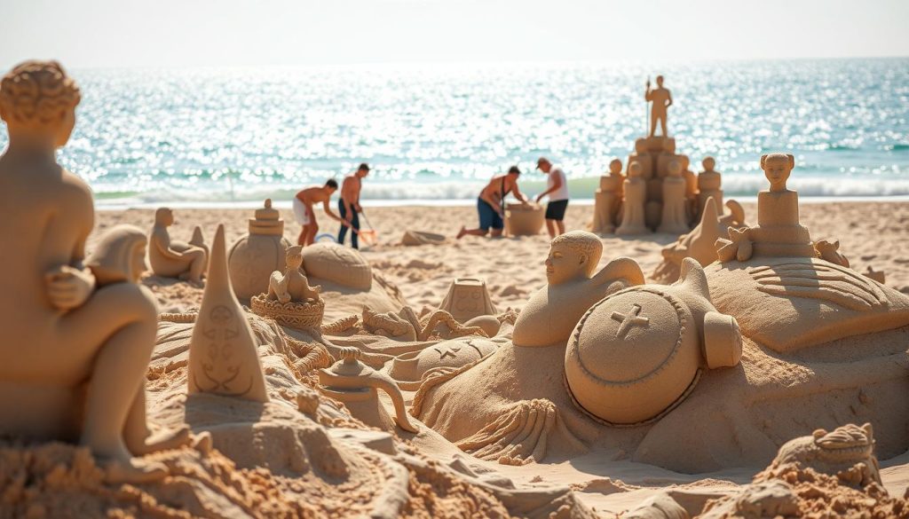 artistic sand creations on Djerba artistic sand creations on Djerba