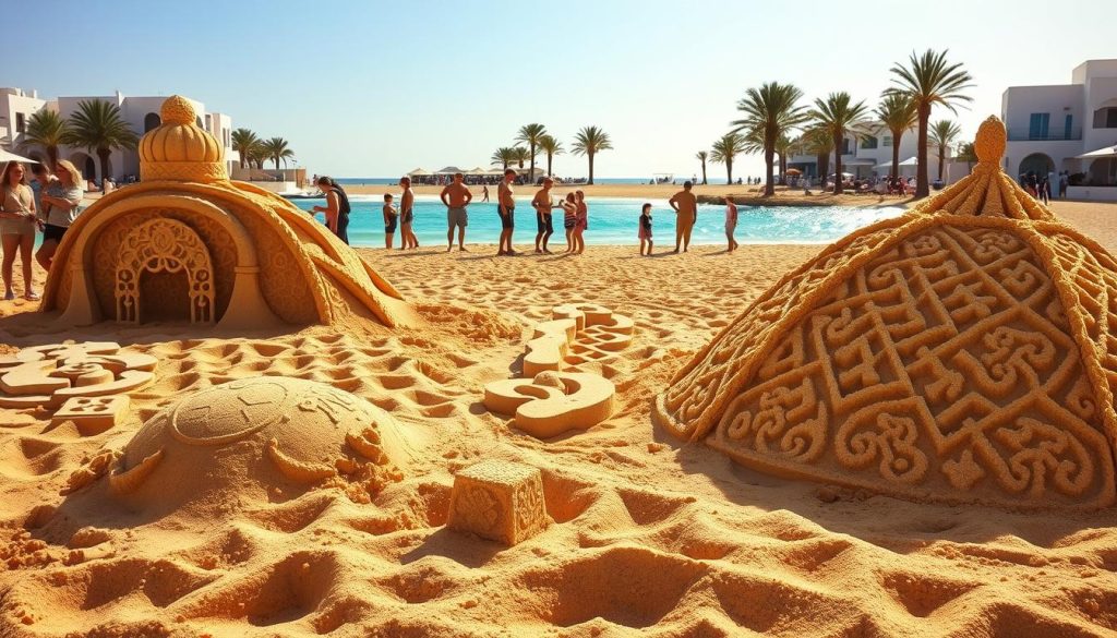 artistic sand creations on Djerba artistic sand creations on Djerba