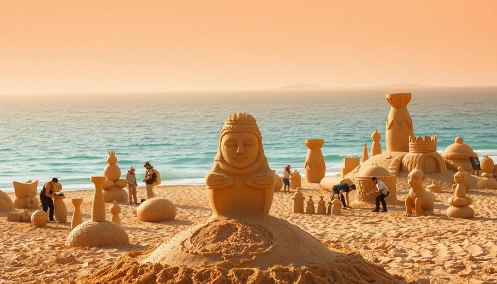 artistic sand creations on Djerba artistic sand creations on Djerba