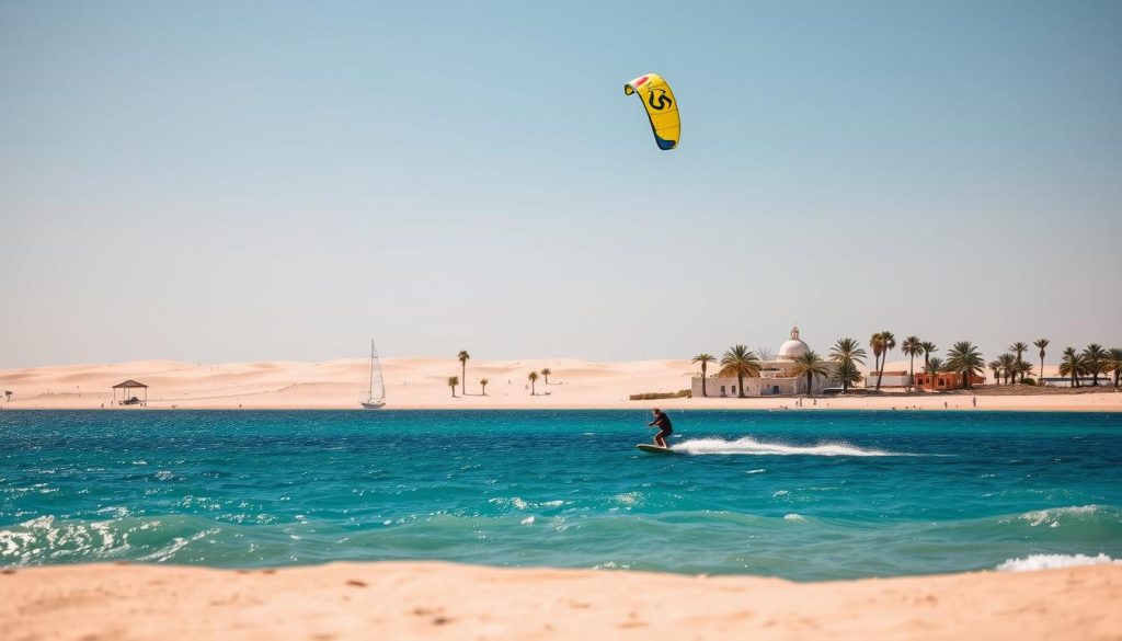 kite surfing in Djerba during peak season kite surfing in Djerba during peak season