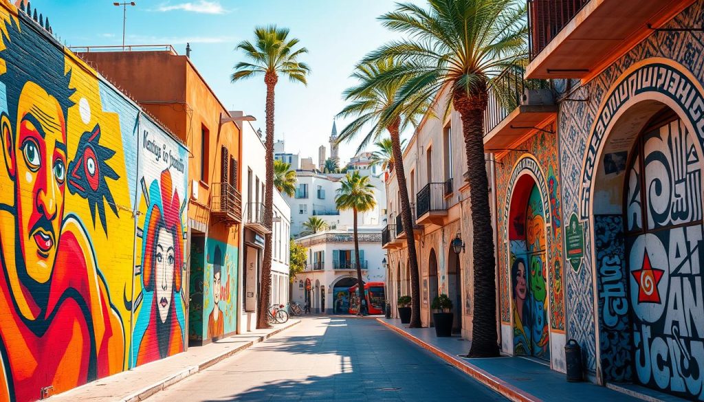vibrant street art in Monastir vibrant street art in Monastir