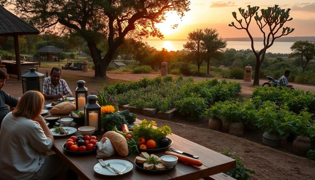 Farm-to-table dining near Lake Nakuru Farm-to-table dining near Lake Nakuru