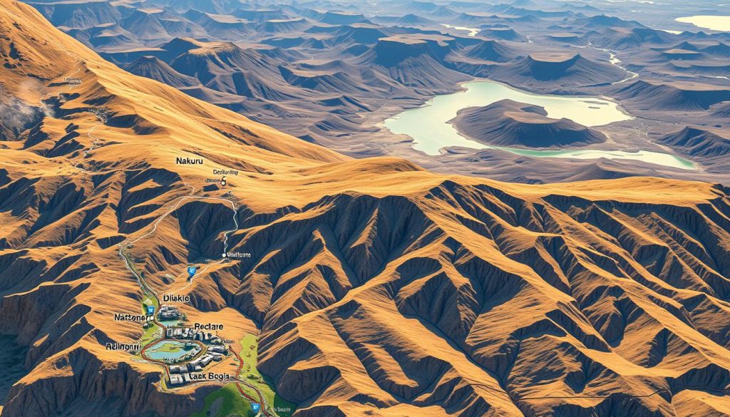 Nakuru to Lake Bogoria Route Map Nakuru to Lake Bogoria Route Map