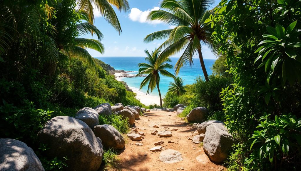 Anse Major hiking trail Anse Major hiking trail