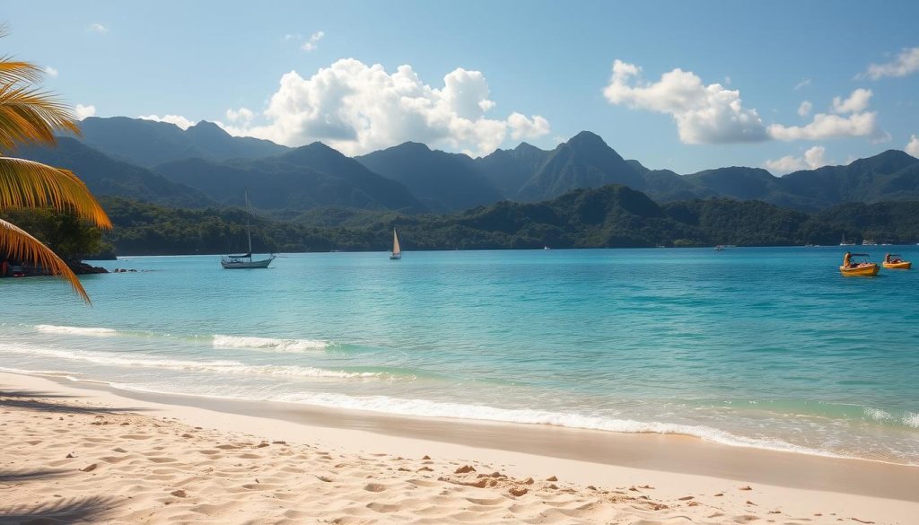Beau Vallon beach landscape Beau Vallon beach landscape