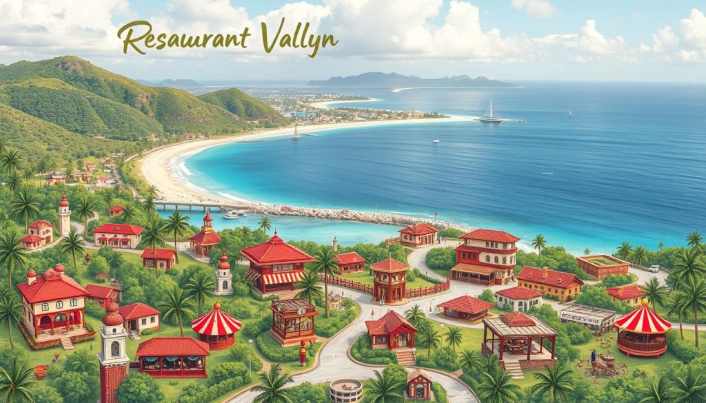 Beau Vallon restaurant locations map Beau Vallon restaurant locations map