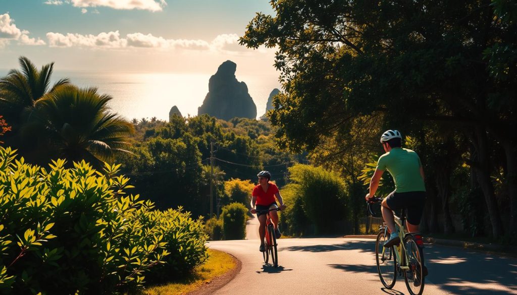 Cycling on La Digue Cycling on La Digue