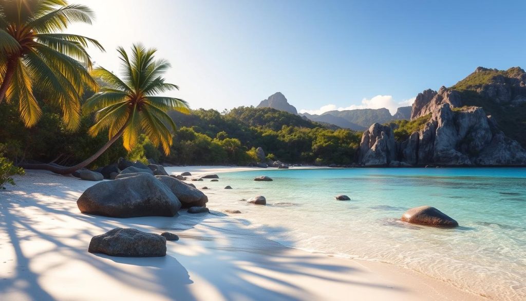 La Digue beach scenery La Digue beach scenery