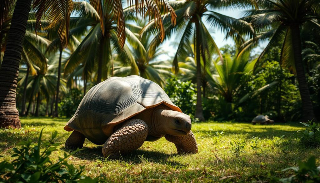 La Digue giant tortoise La Digue giant tortoise