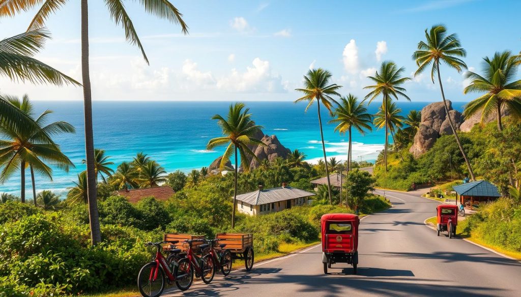 La Digue transportation La Digue transportation