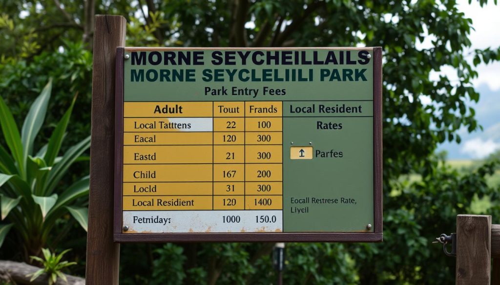 Morne Seychellois National Park entry fees Morne Seychellois National Park entry fees