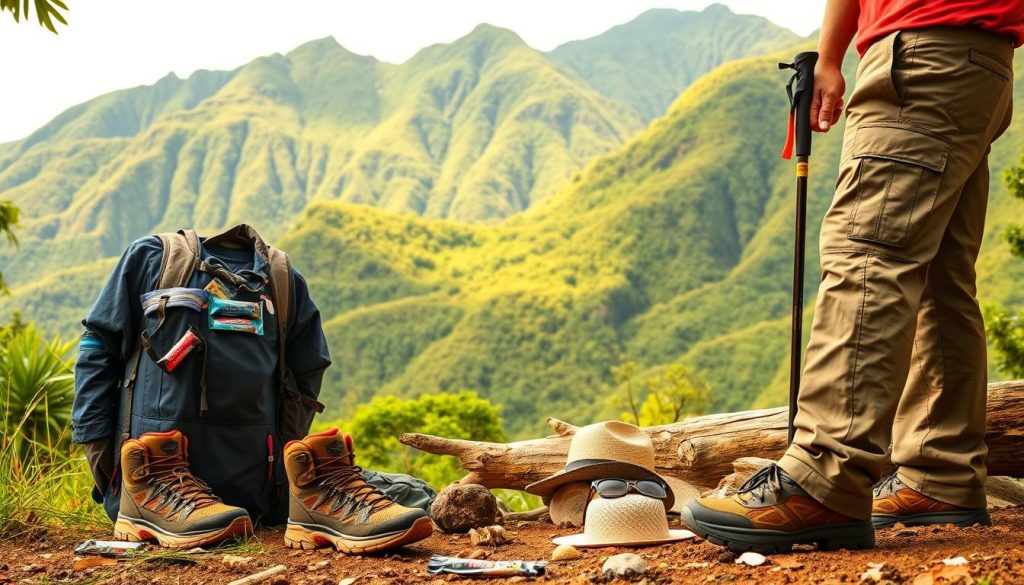 Morne Seychellois hiking gear Morne Seychellois hiking gear