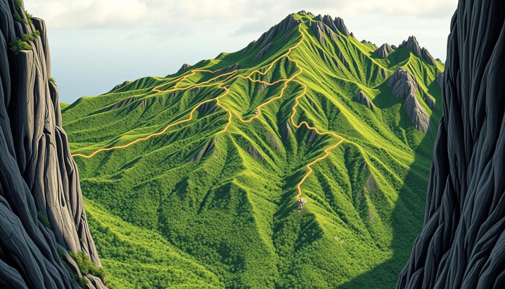 Morne Seychellois trail map Morne Seychellois trail map