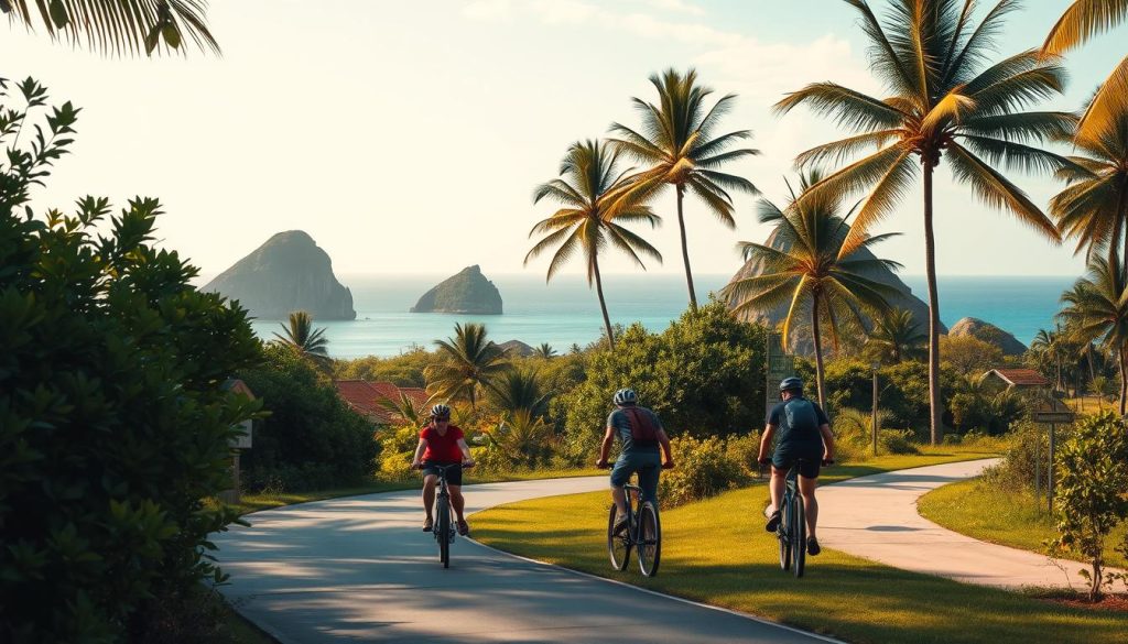 Safe cycling routes in La Digue Safe cycling routes in La Digue