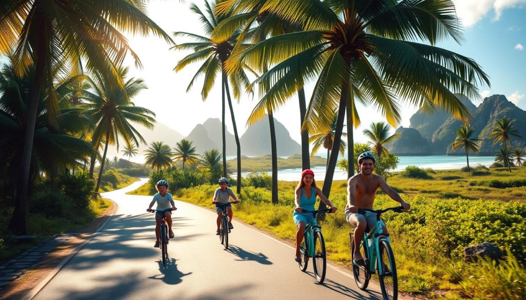 Safe cycling routes in La Digue Safe cycling routes in La Digue
