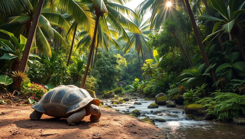 Seychelles tortoise habitat Seychelles tortoise habitat
