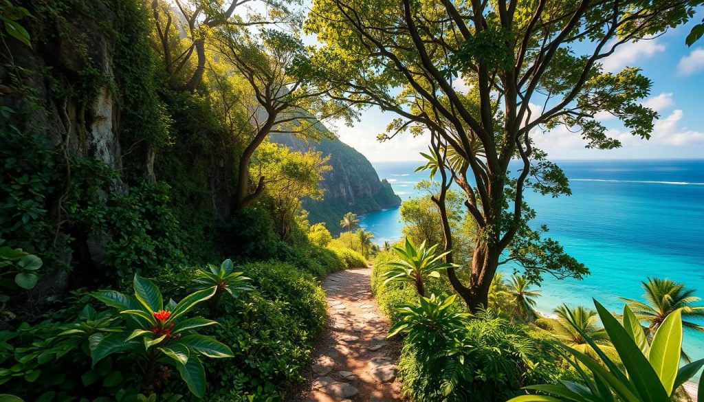 Trois Frères Trail near Anse Royale Trois Frères Trail near Anse Royale