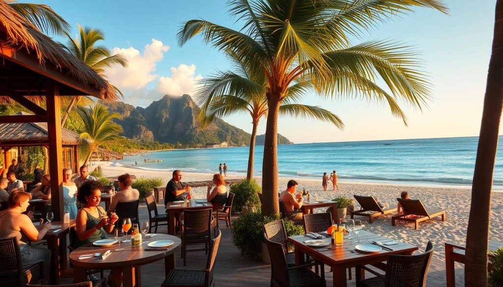 beachfront dining Beau Vallon beachfront dining Beau Vallon