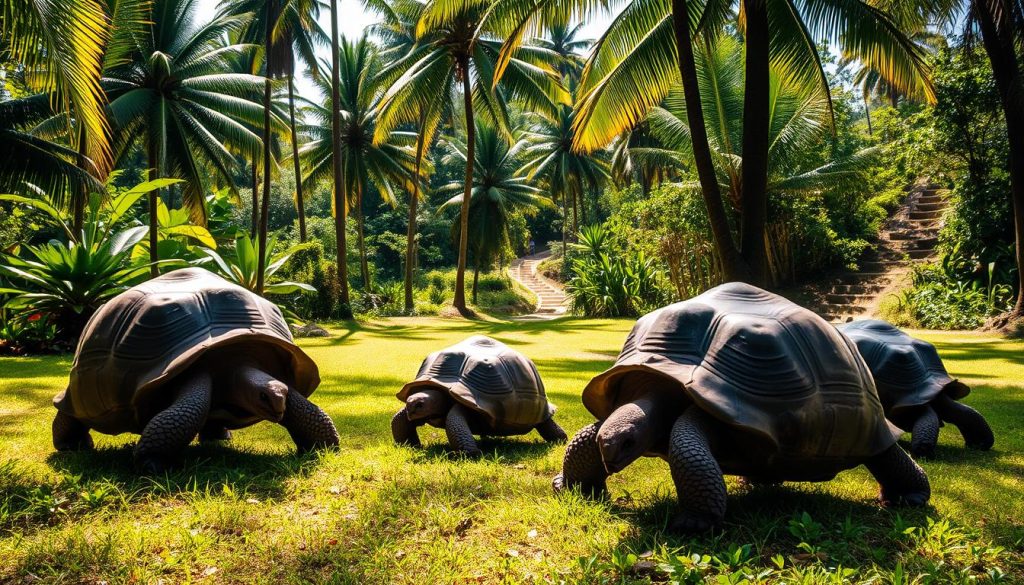 giant tortoises La Digue giant tortoises La Digue