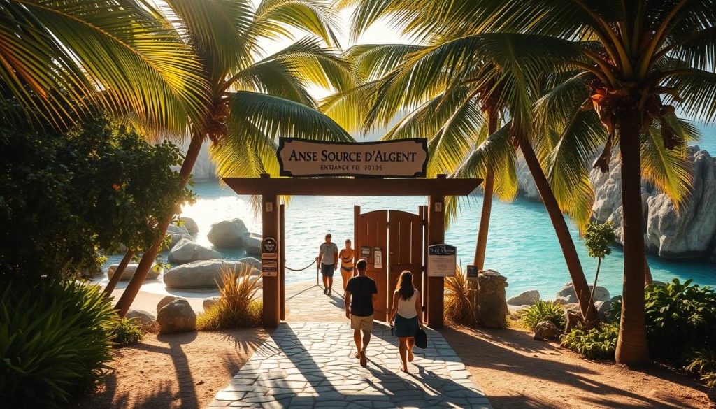 Anse Source d'Argent entrance fee Anse Source d'Argent entrance fee