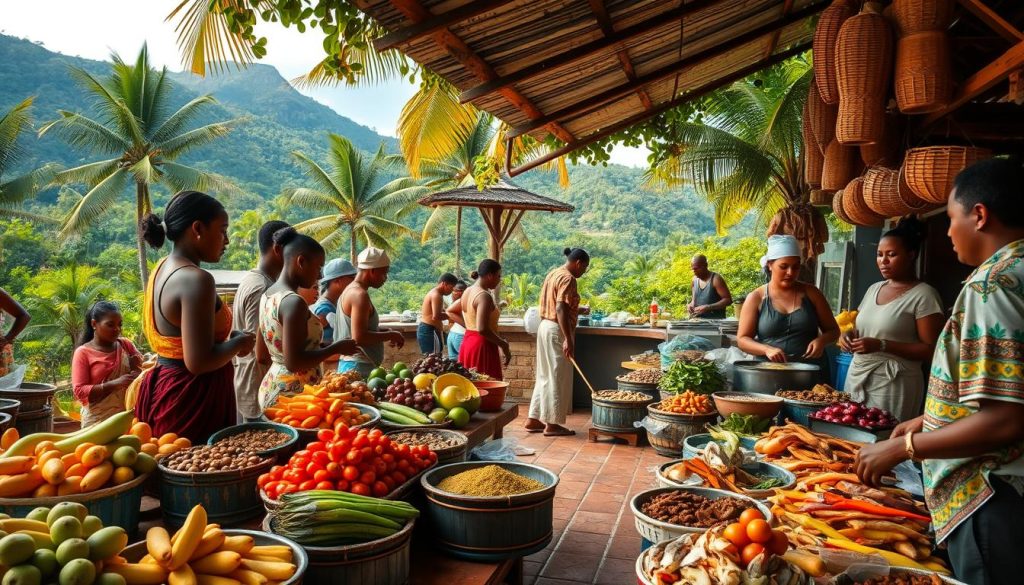 Creole cooking classes and food markets on Praslin