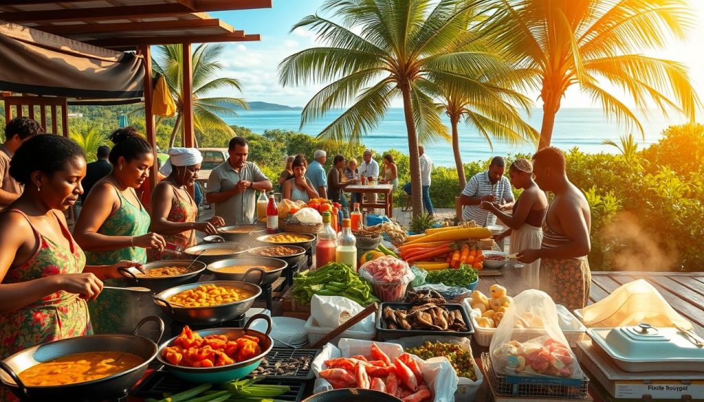 Creole cooking on La Digue Creole cooking on La Digue