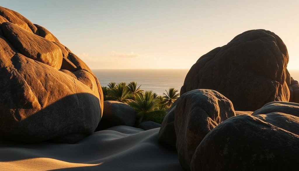 Granite boulders La Digue Granite boulders La Digue