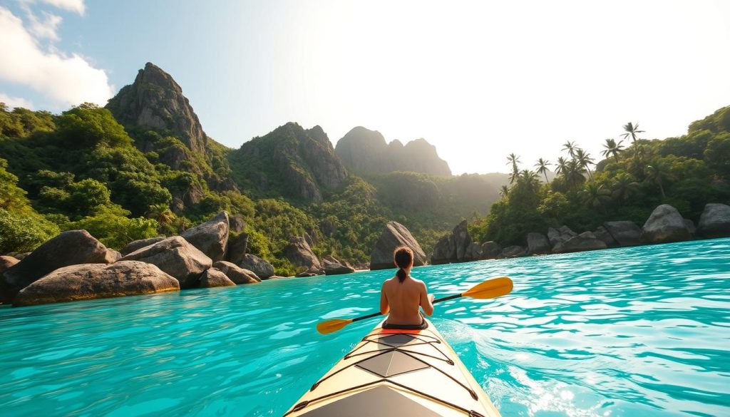 Kayaking in Praslin Kayaking in Praslin
