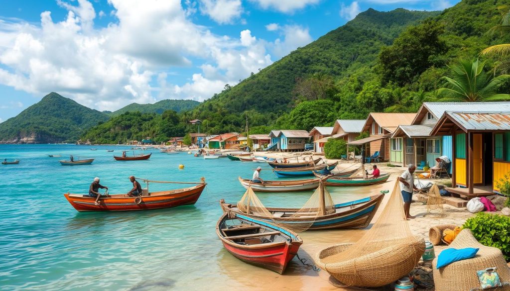 La Digue fishing villages La Digue fishing villages