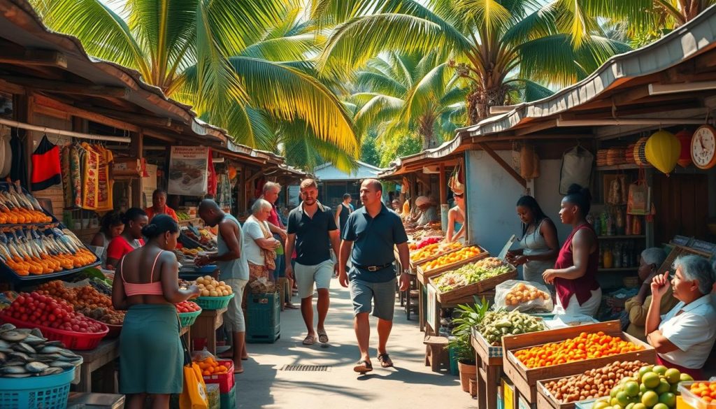 La Digue food market tour La Digue food market tour