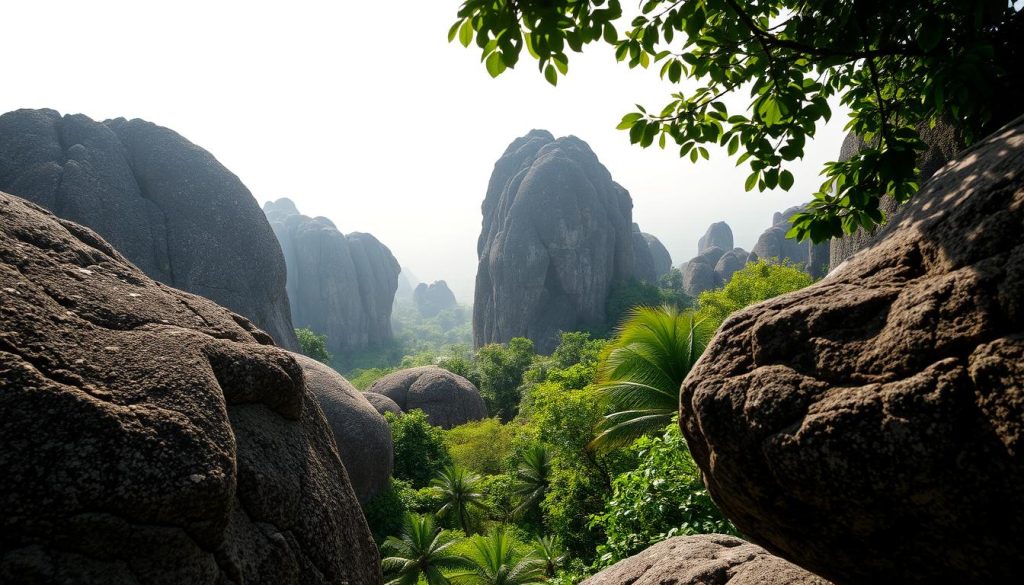 La Digue granite boulders conservation La Digue granite boulders conservation