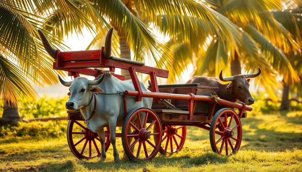 La Digue traditional ox-cart La Digue traditional ox-cart