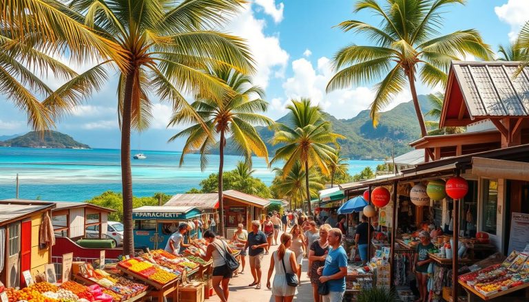 Local markets and shops in Anse Royale