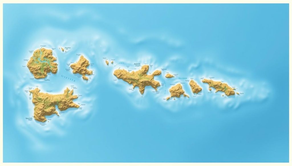 Map of islands near Anse Royale Map of islands near Anse Royale