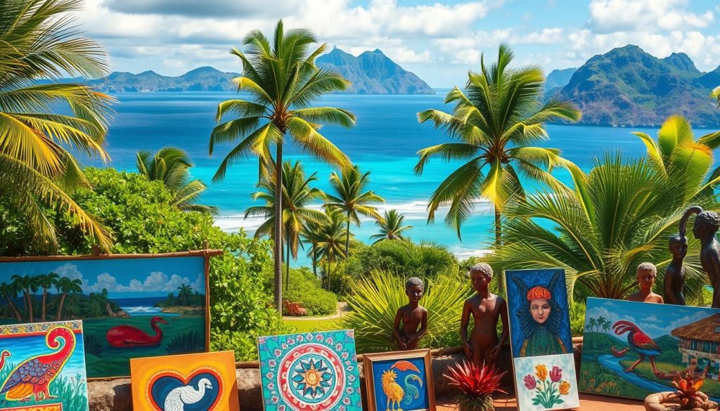 Praslin art galleries, studios, and local crafts