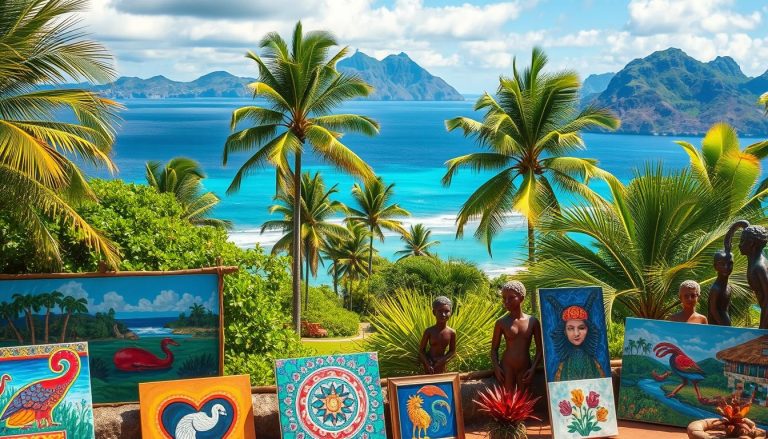 Praslin art galleries, studios, and local crafts