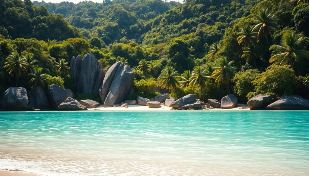 Praslin hidden beaches and coves