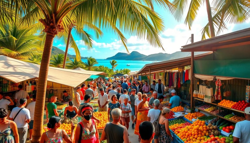 Seychelles Beau Vallon market Seychelles Beau Vallon market