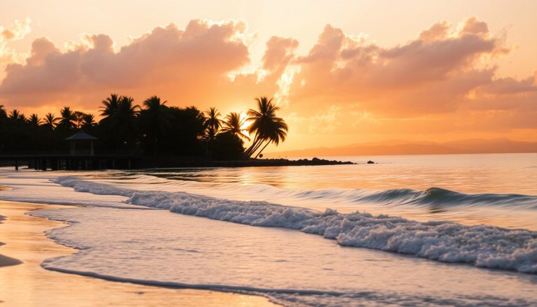 Sunset beach Beau Vallon